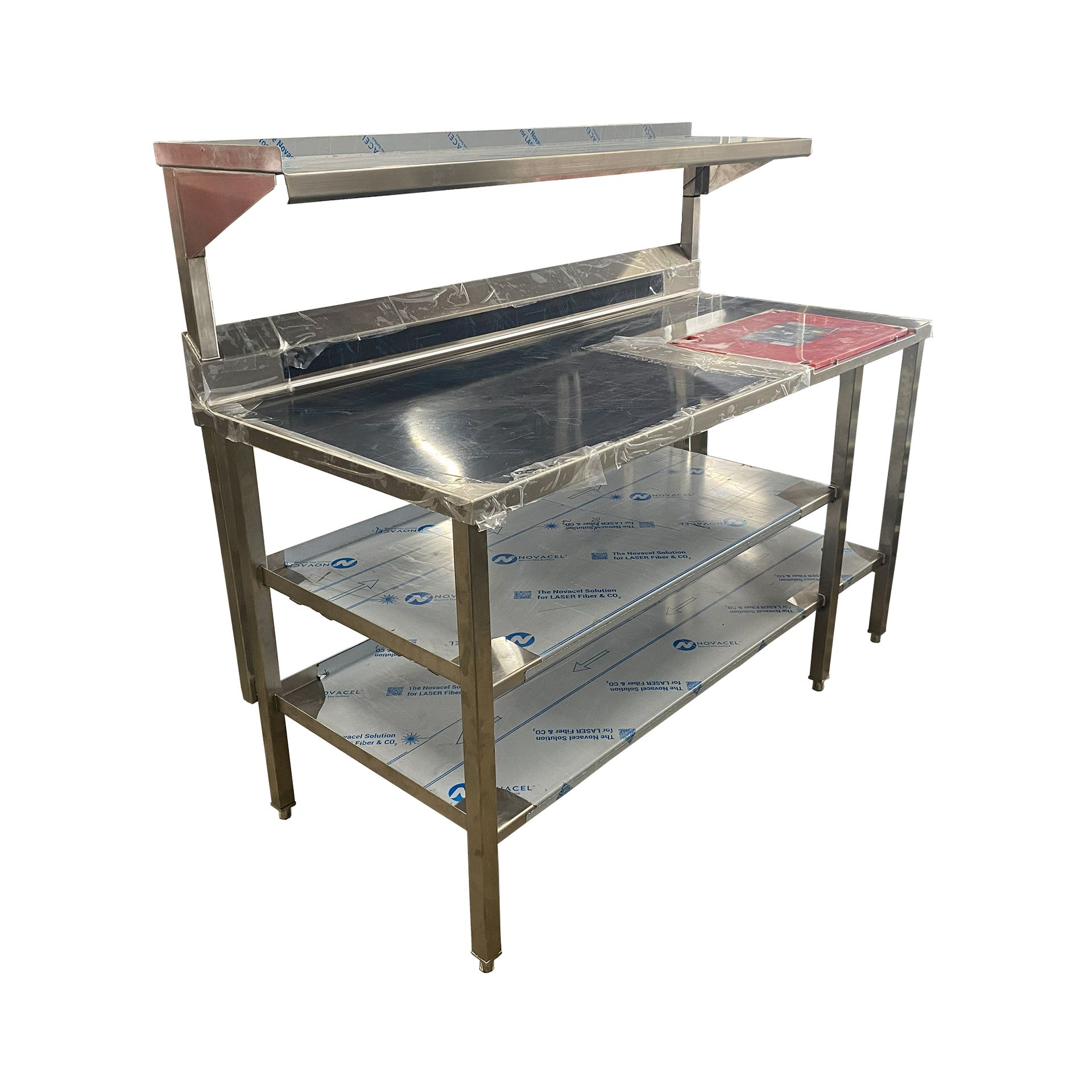 Photo of Stainless Steel Meat-Cutting Table w/ Cutting Board Slot