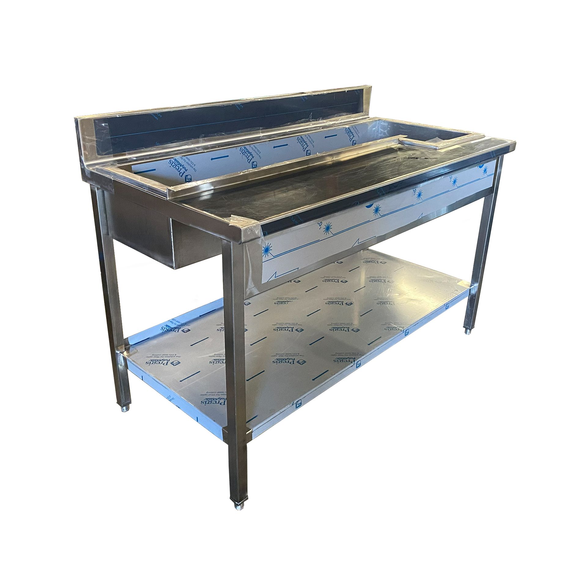 Angled photo of Expo Table with Wide Custom Ice Bin