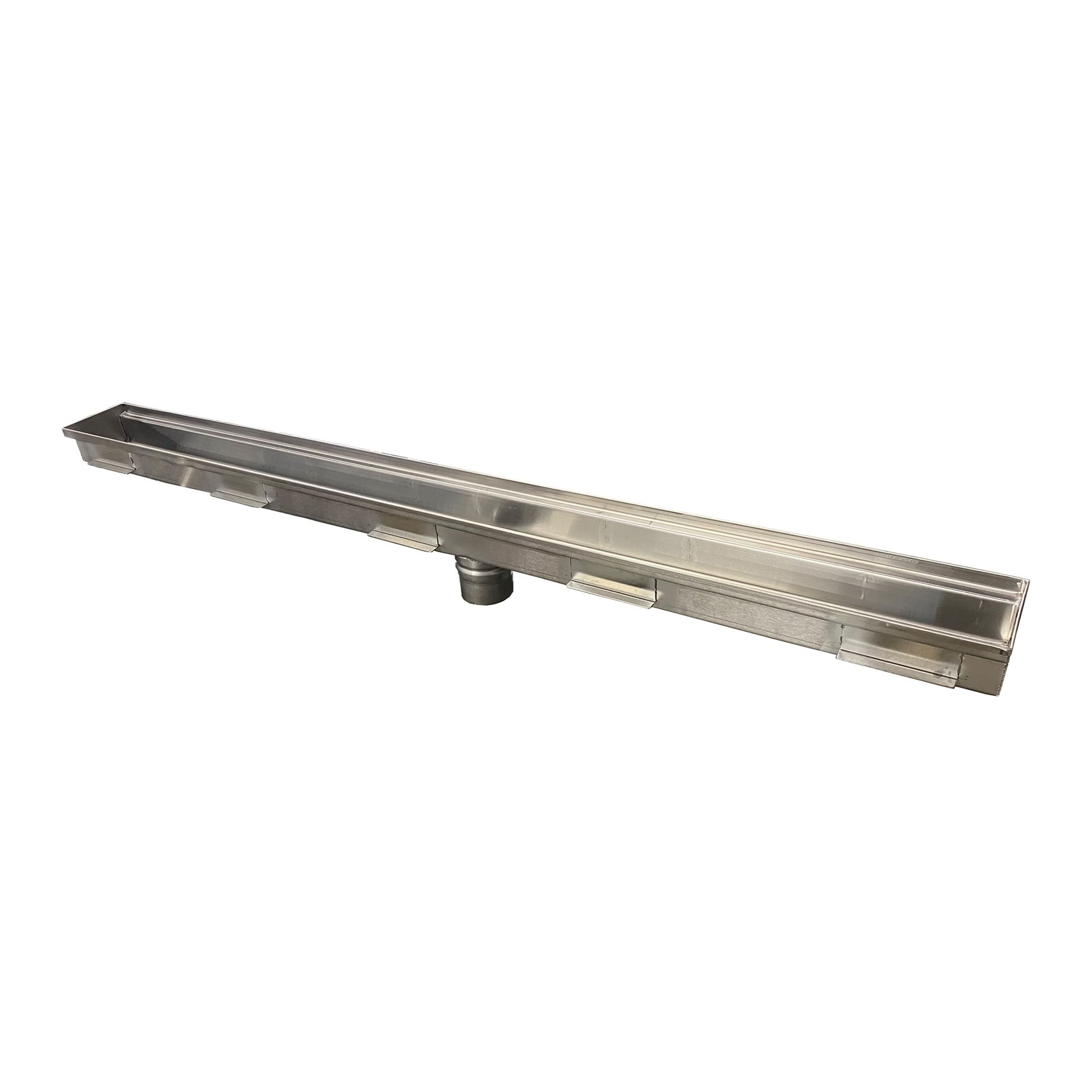 Photo of Floor Trough with off-center plumbing solution