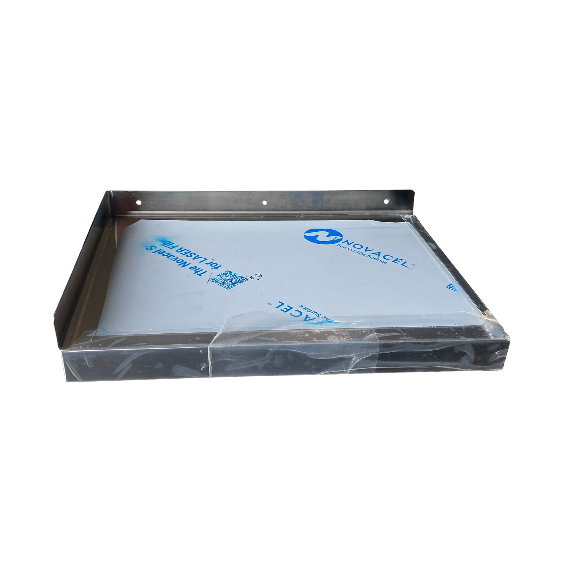 Photo of Stainless Steel Small Corner Wall Shelf Left View