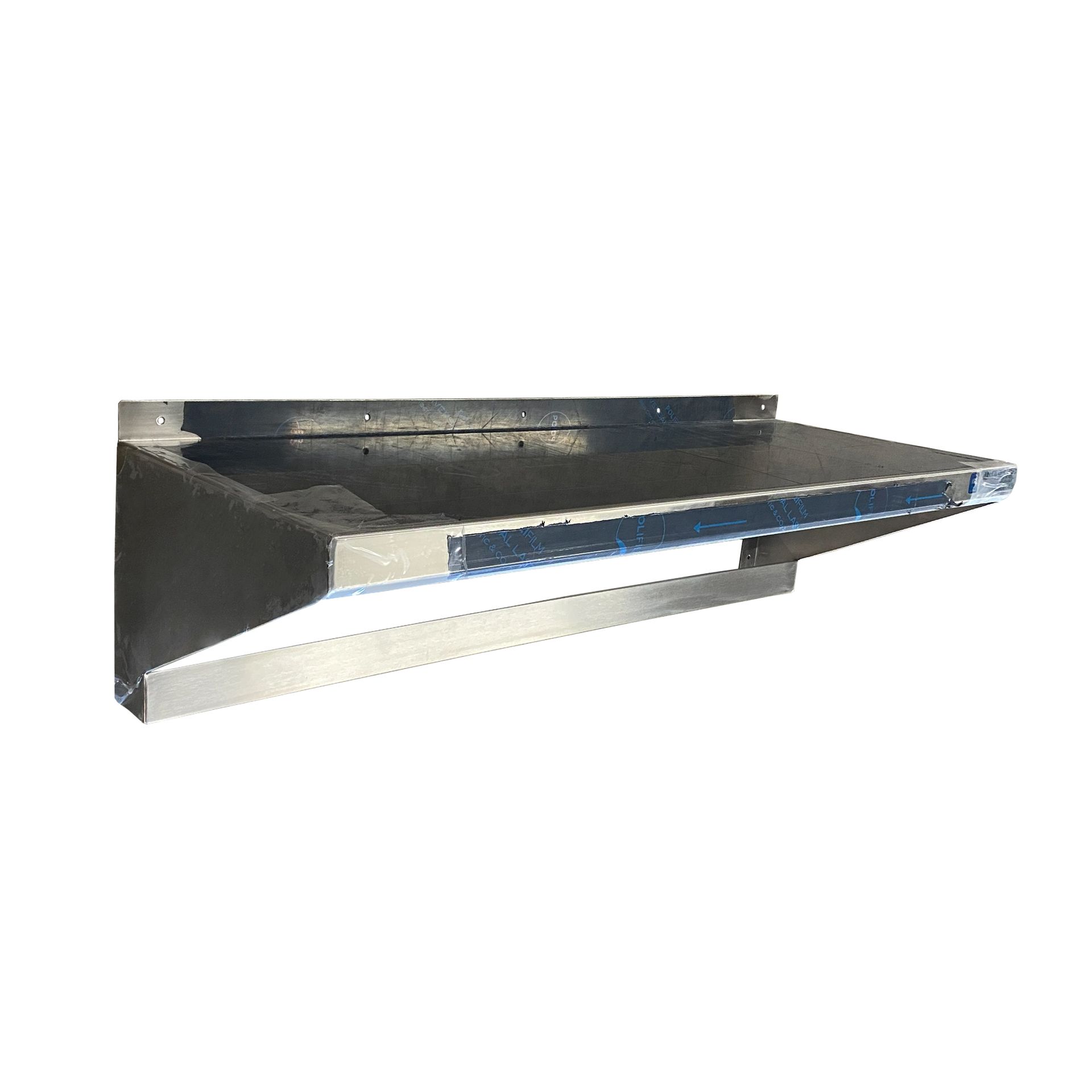 Left angled photo of Pot Rack Wall Shelf