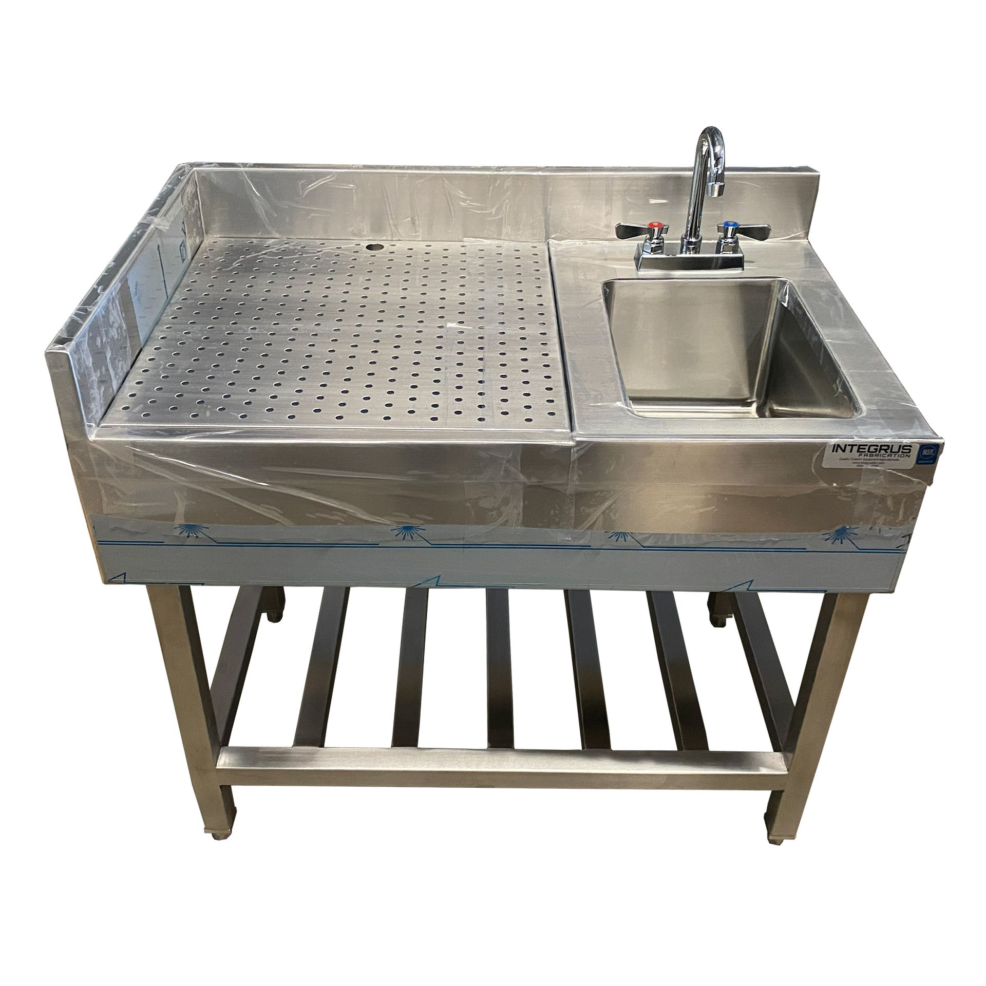 Photo of our Stainless Steel Underbar Drainboard with Sink