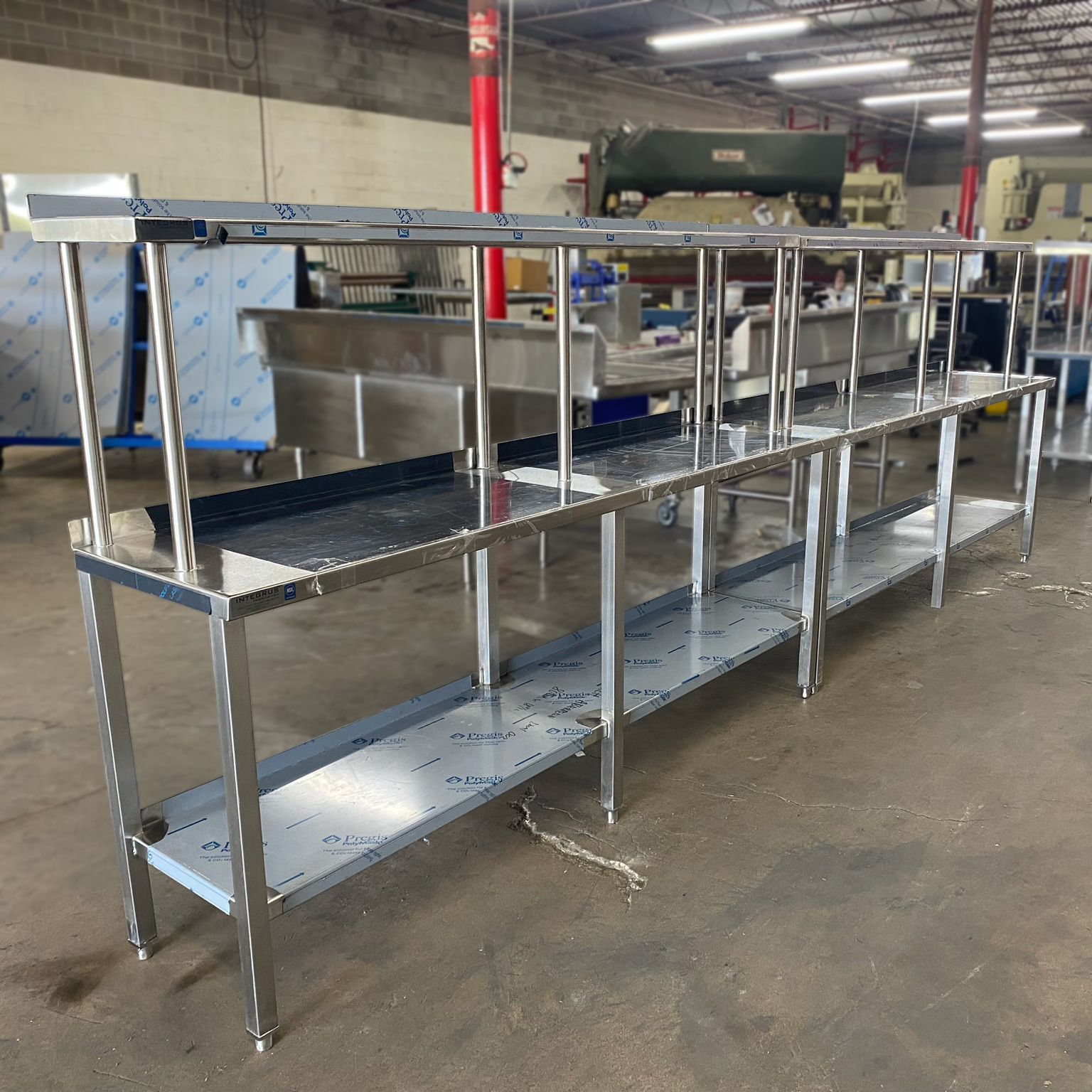 Photo of To-Go Table fabricated stainless steel for commercial kitchens / restaurants