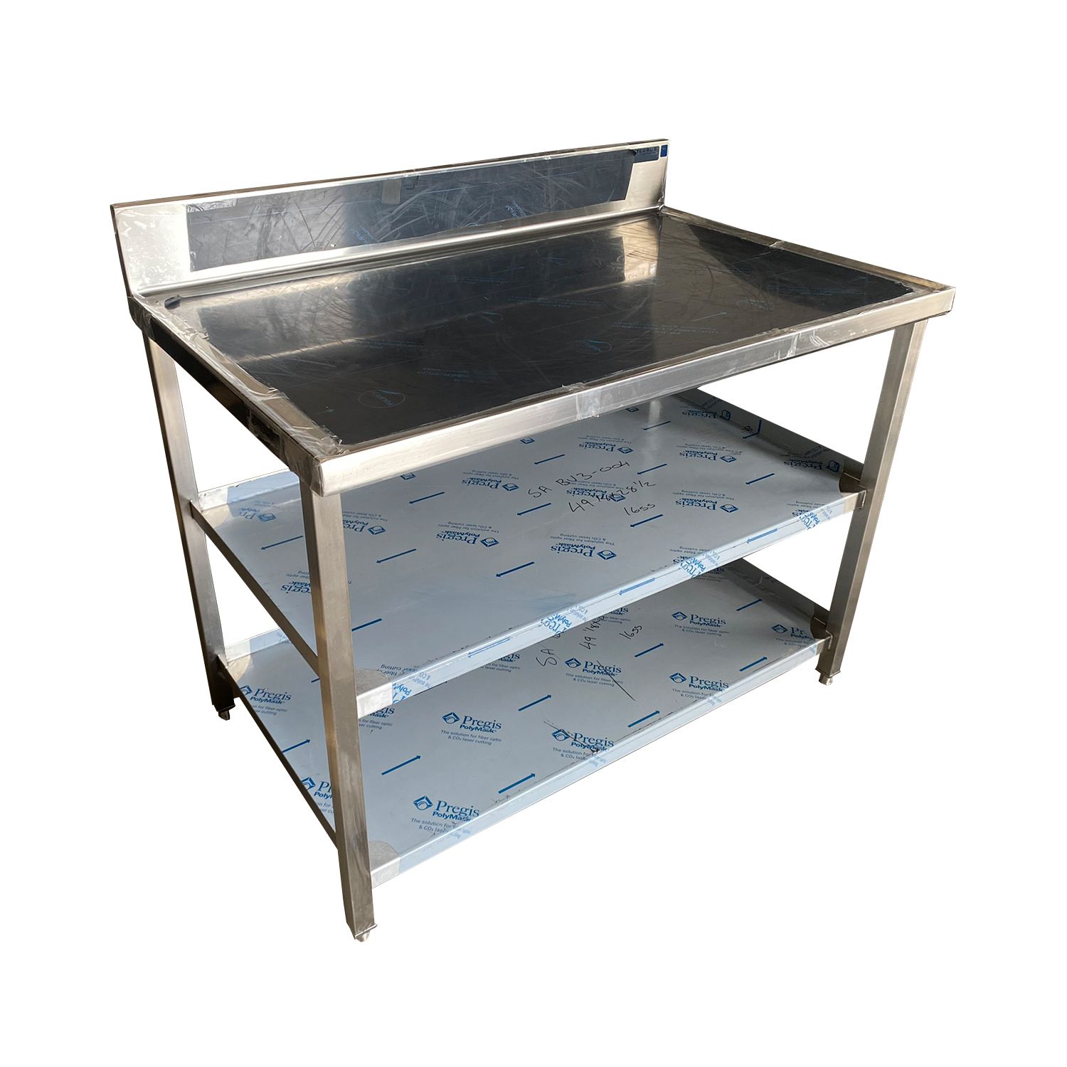 Photo of Stainless Steel Industrial Beverage Table, designed for a drink machine