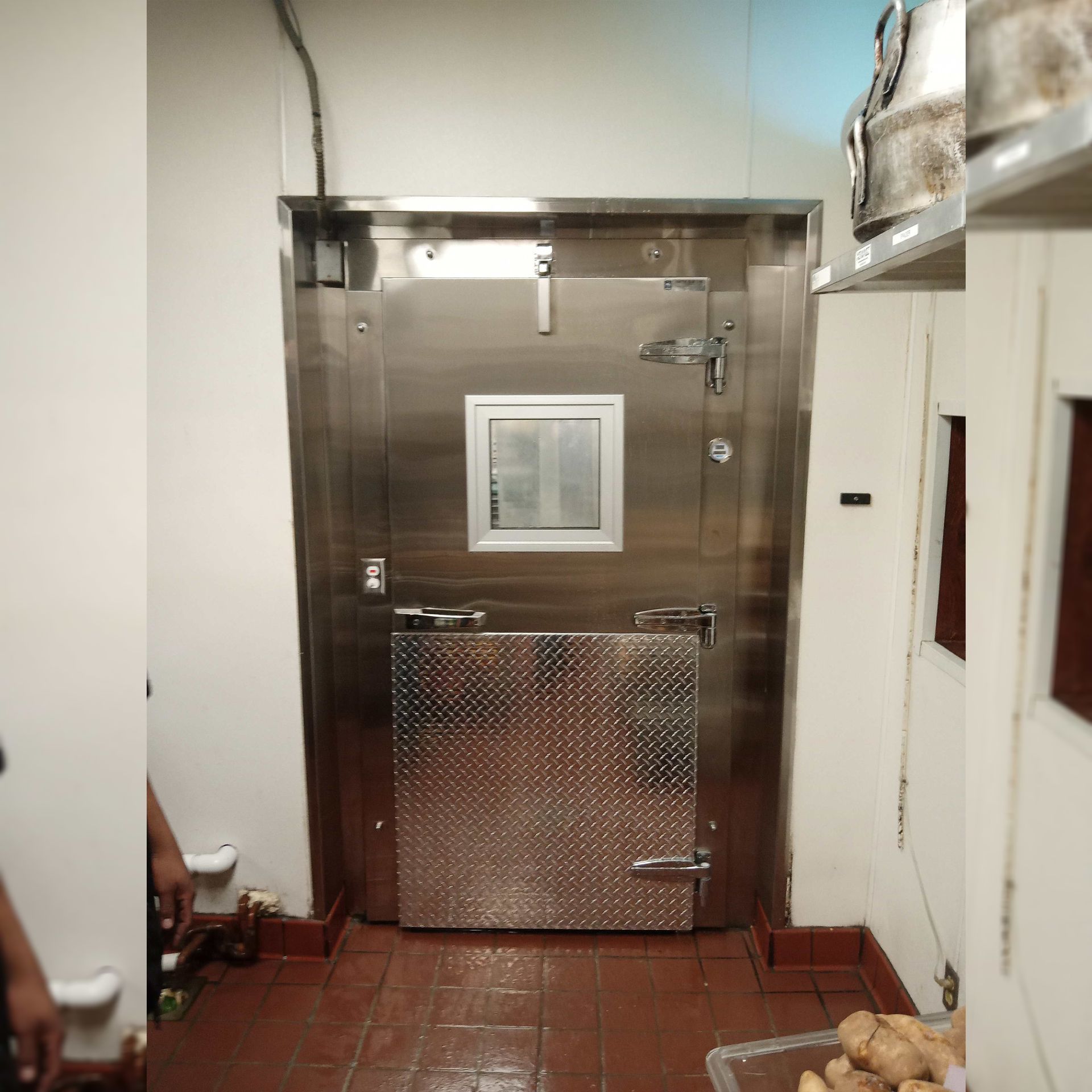 Photo of Freezer Door; designed and fabricated by Integrus Fabrication
