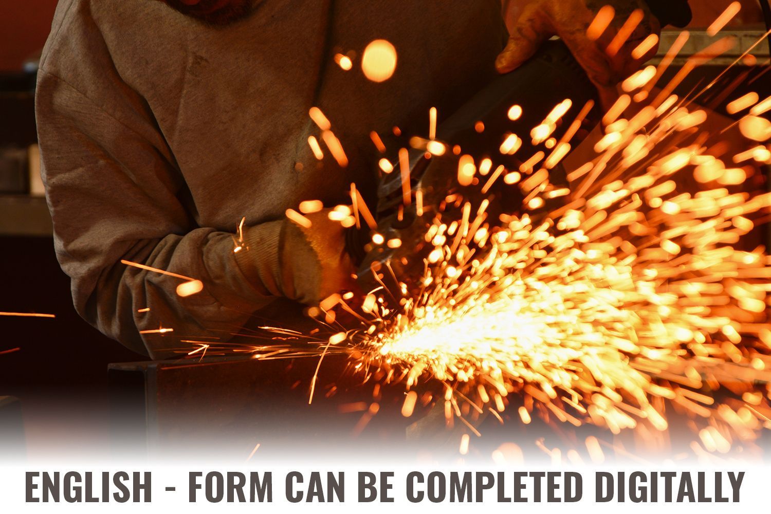 Man Welding - English form can be completed digitally