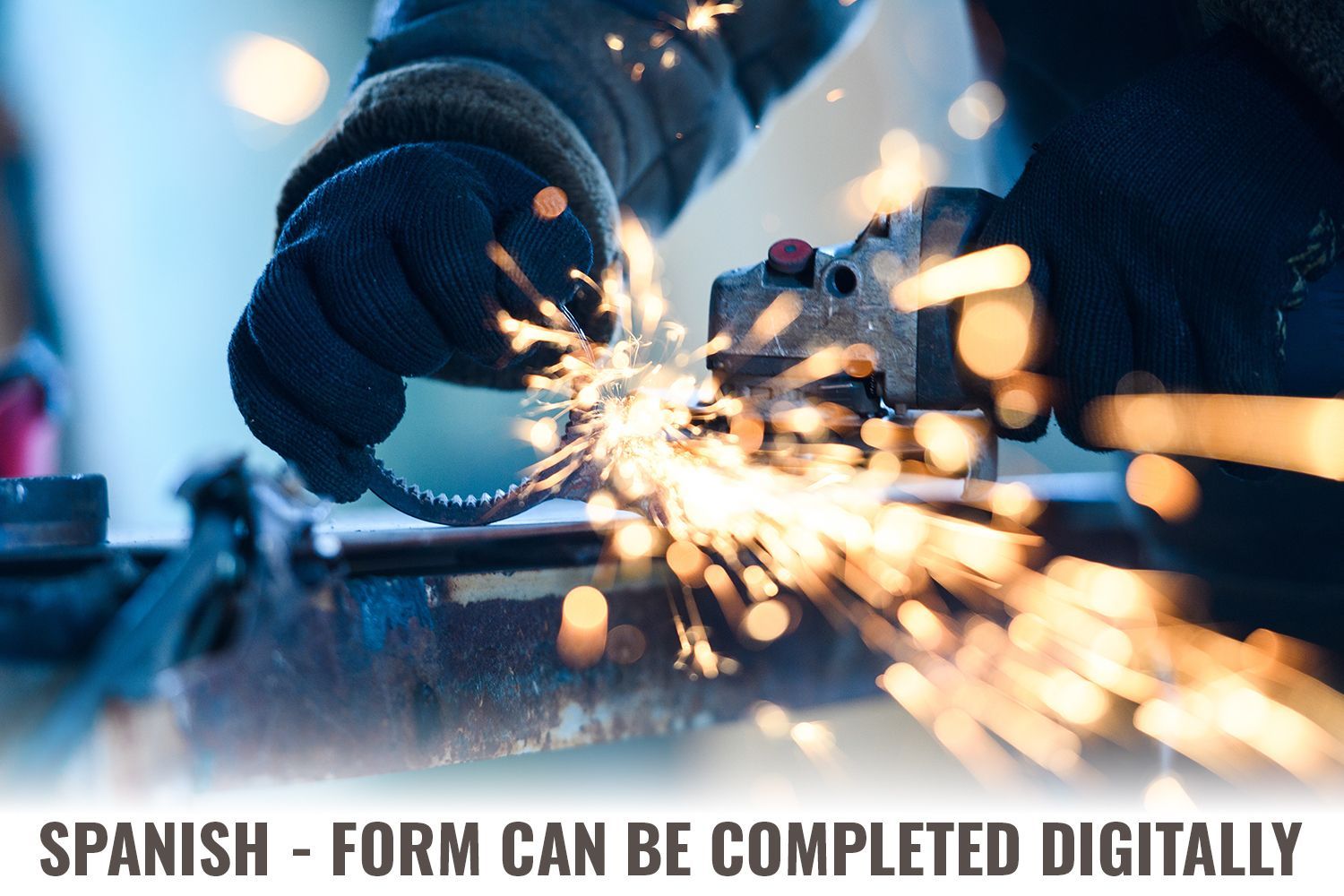 Man Welding - Spanish form can be completed digitally