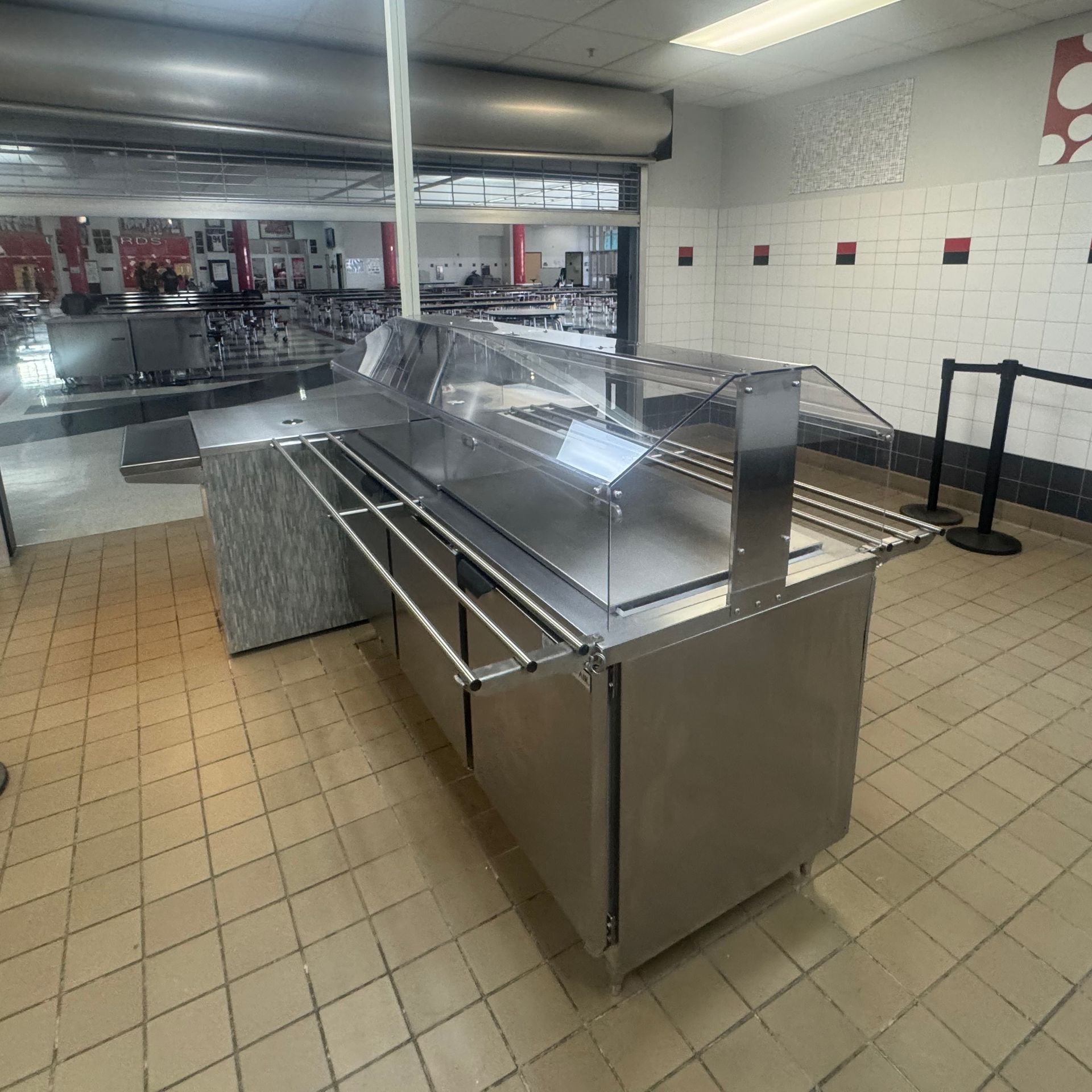 Photo of serving line installed at local school cafeteria