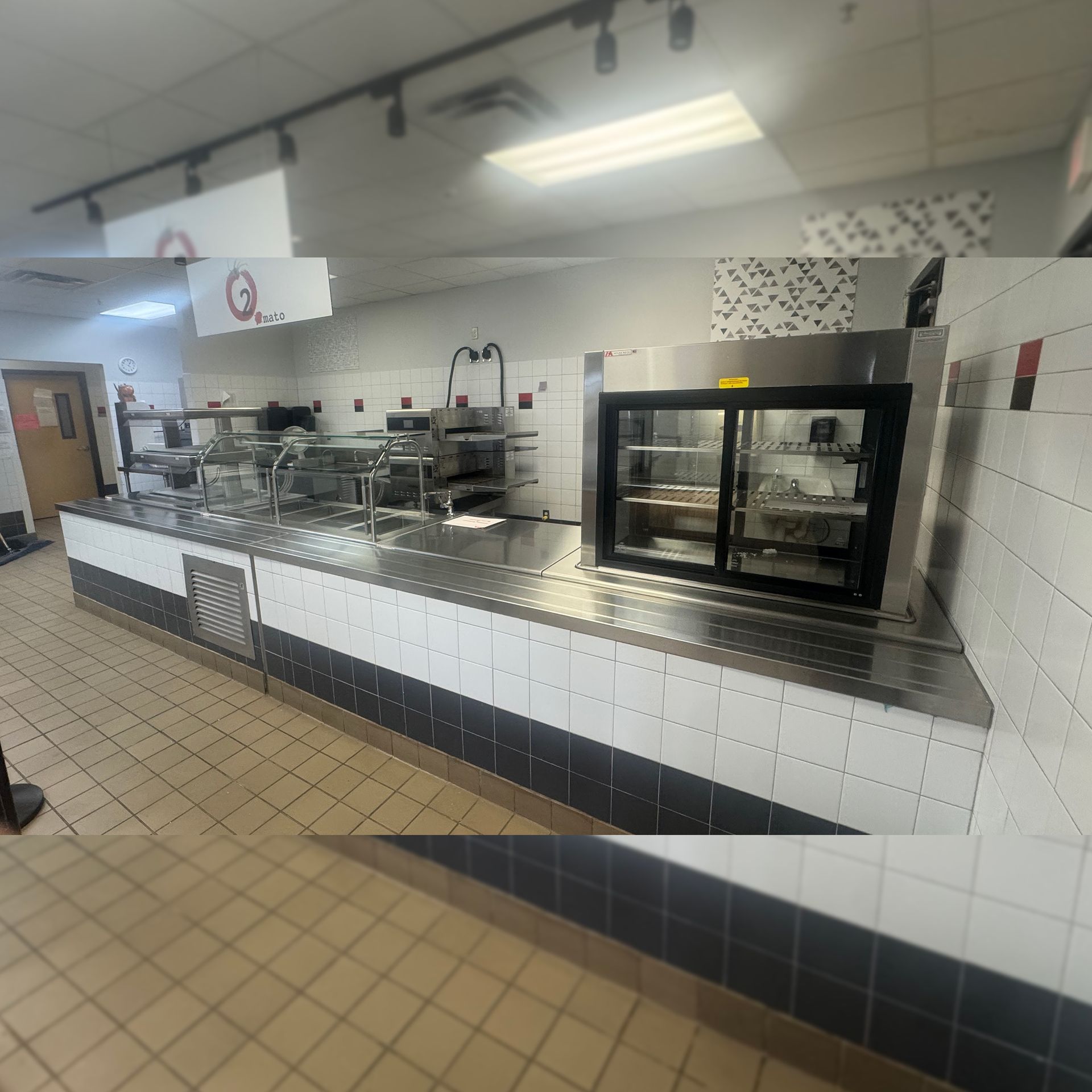 Photo of serving line installed at a local school cafeteria