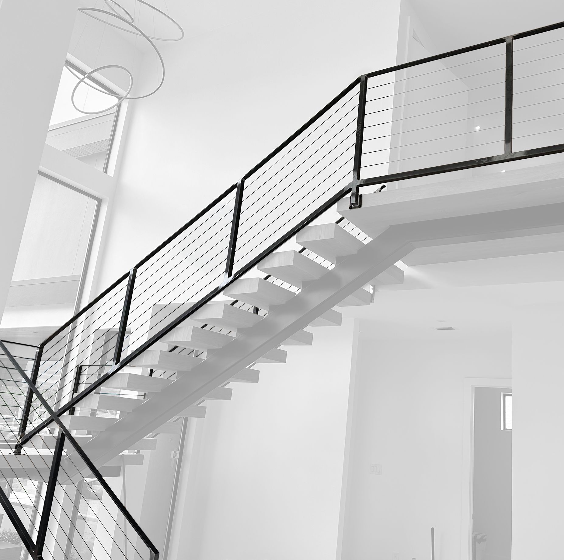 metal fabricated residential handrail - greyed out