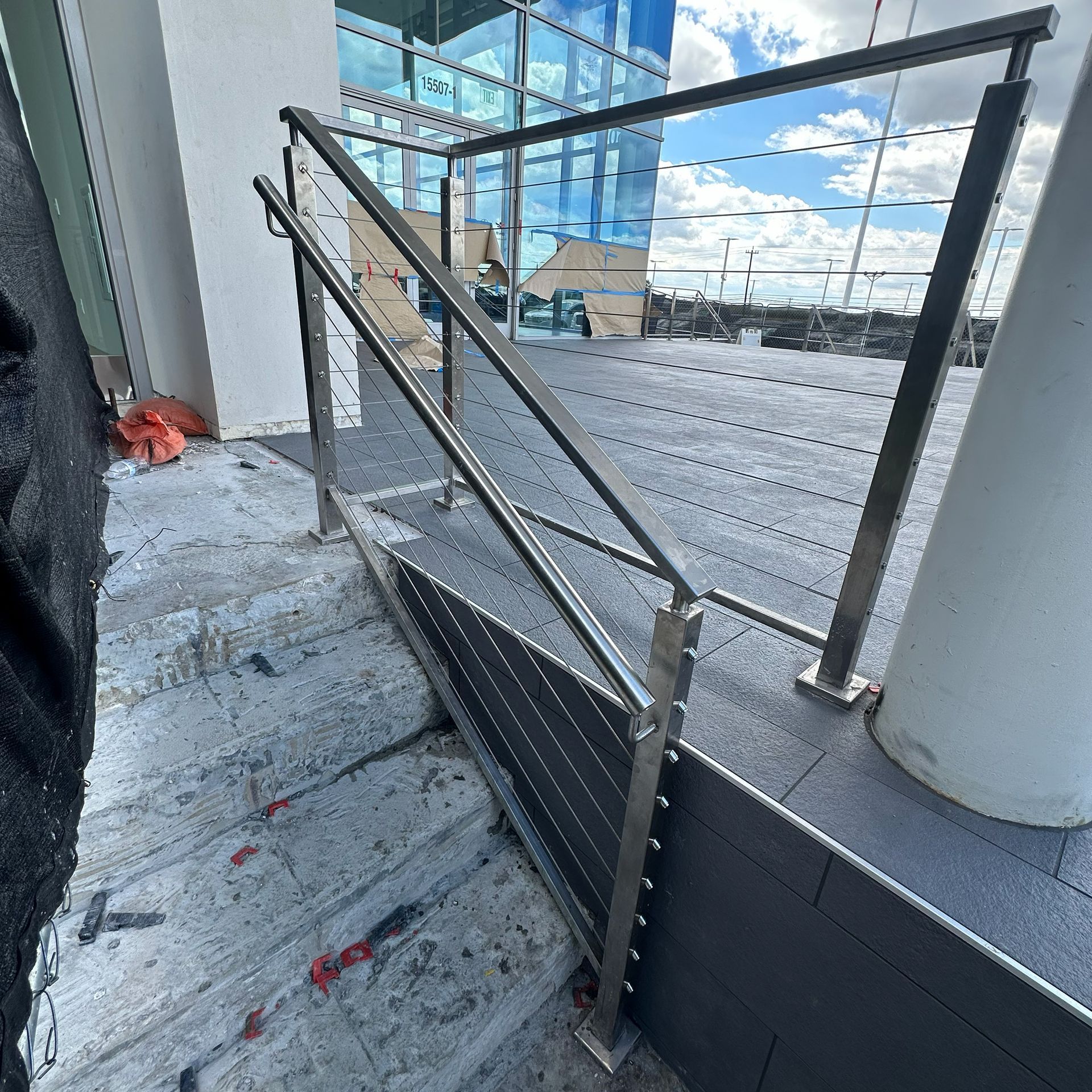 Photo of cable railing installed at Principle BMW
