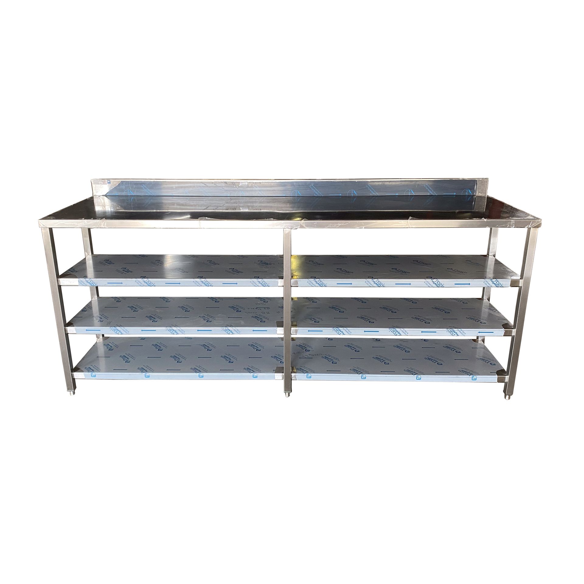 Front Photo of Stainless Steel Industrial Bag and Box Table