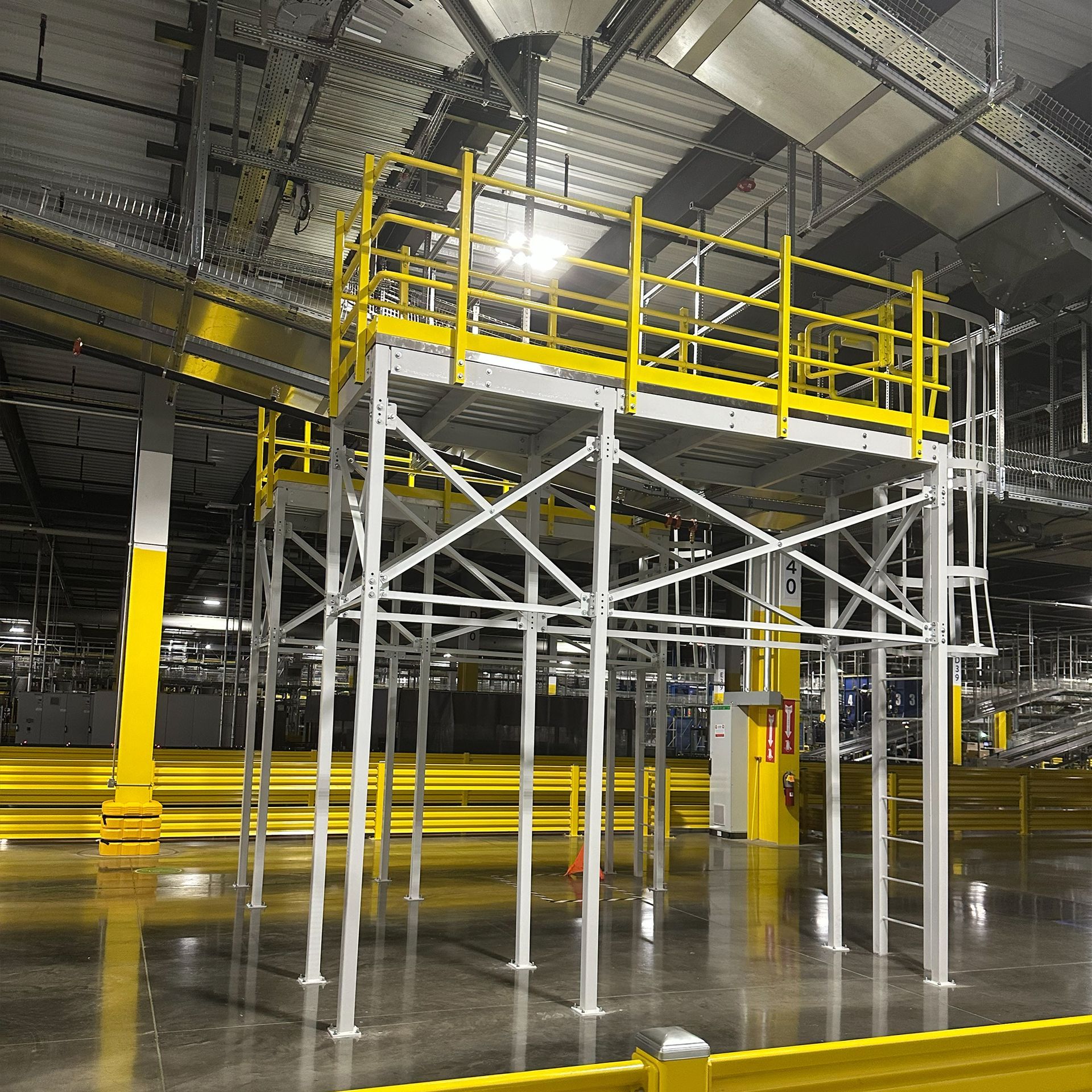 Photo of industrial platform catwalk installed in