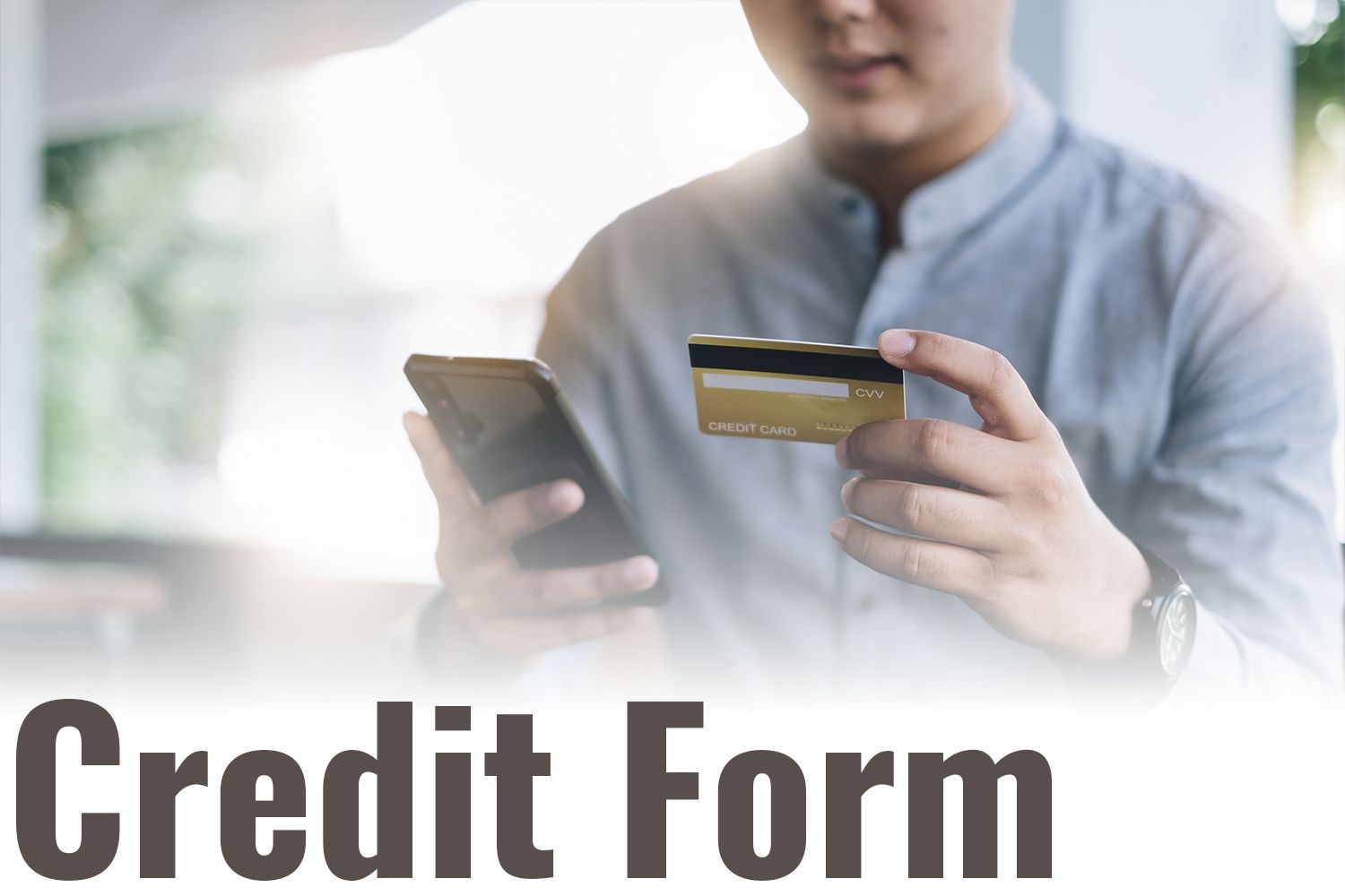 Photo of a man with a credit card