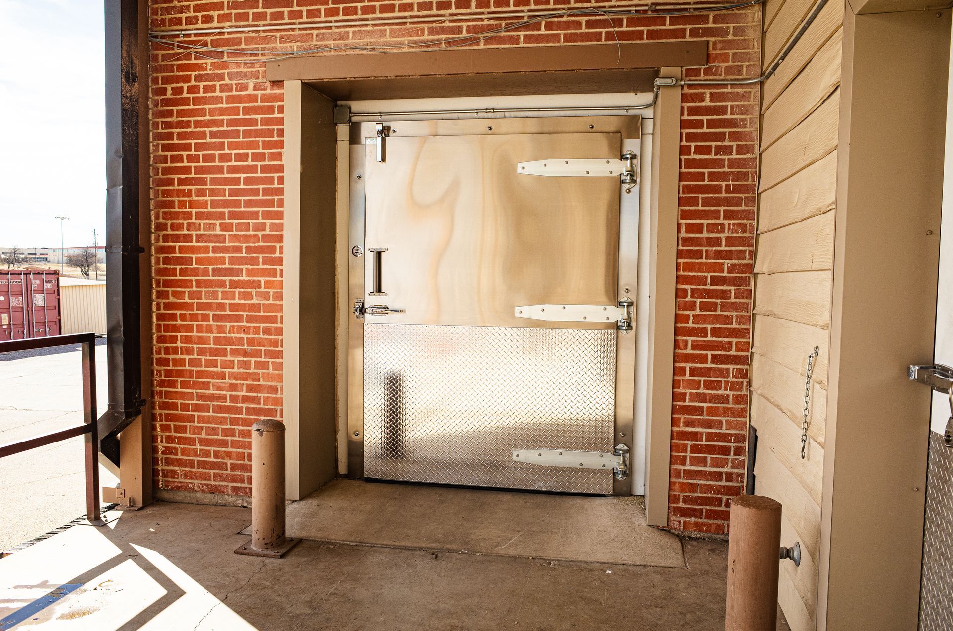 Photo of walk-in cooler door