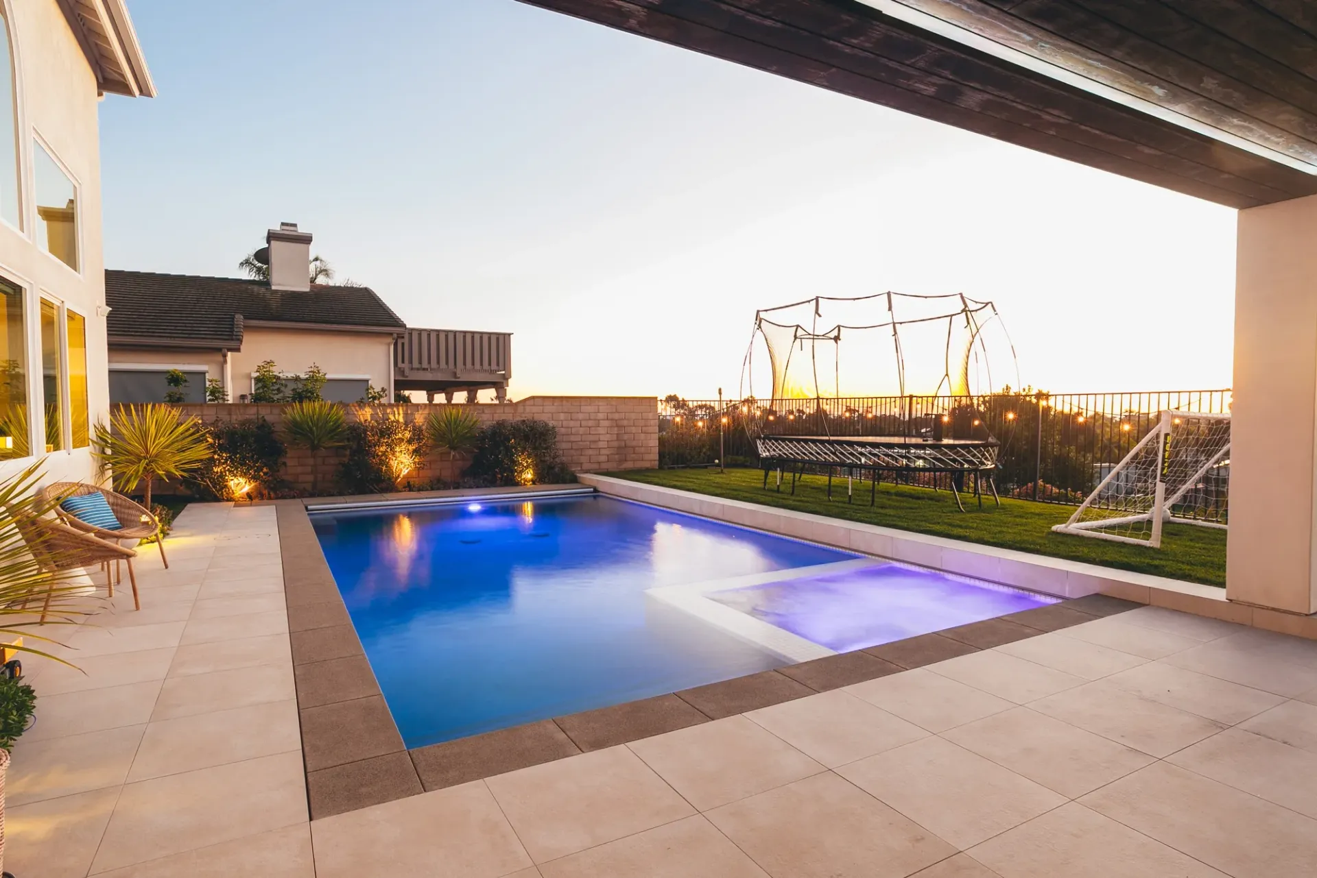 Custom pool and landscape construction by Develoscapes