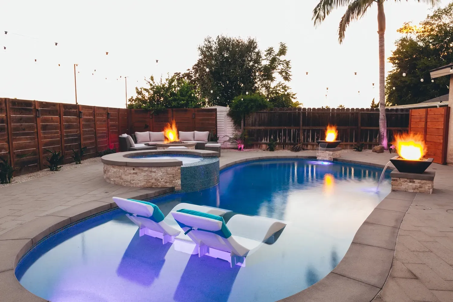 Custom pool and landscape construction by Develoscapes