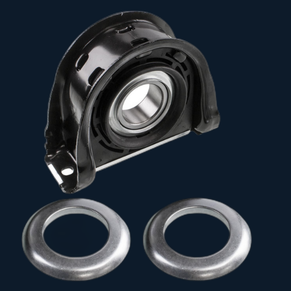 Two-piece driveshaft carrier bearing assembly