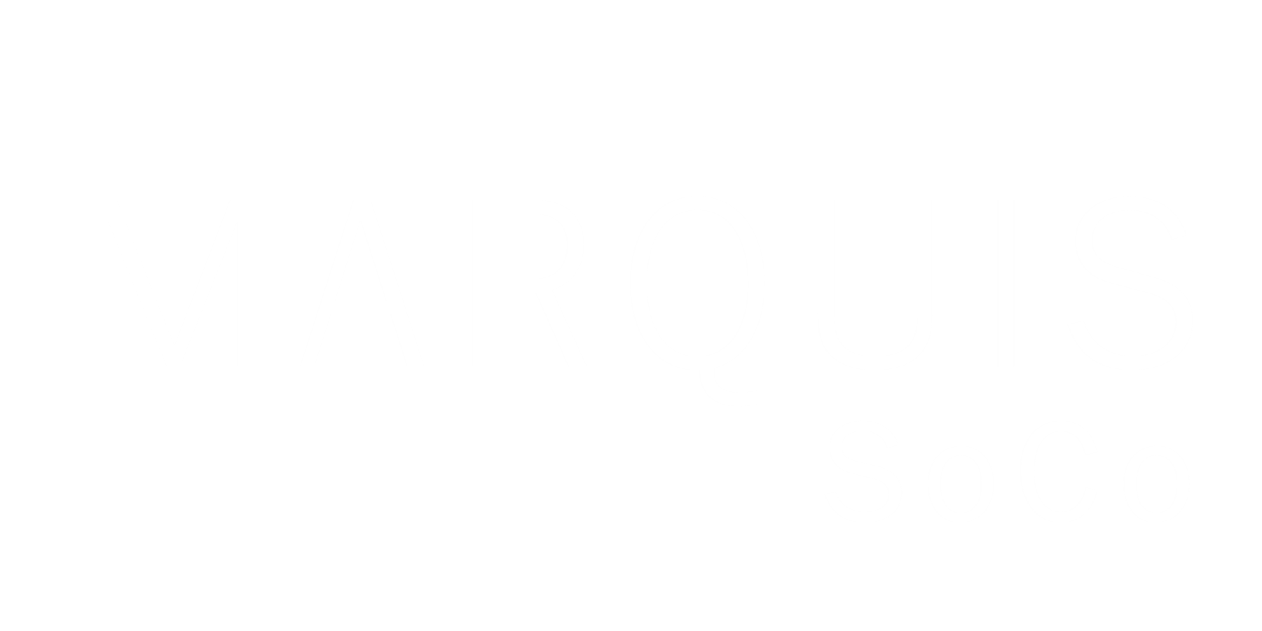 Marquis SoCo white logo.