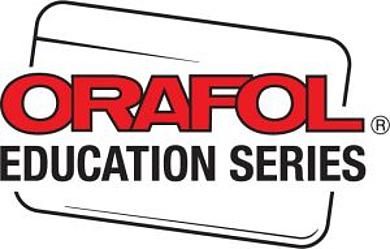 ORAFOL Education Series logo in red and black on a white background