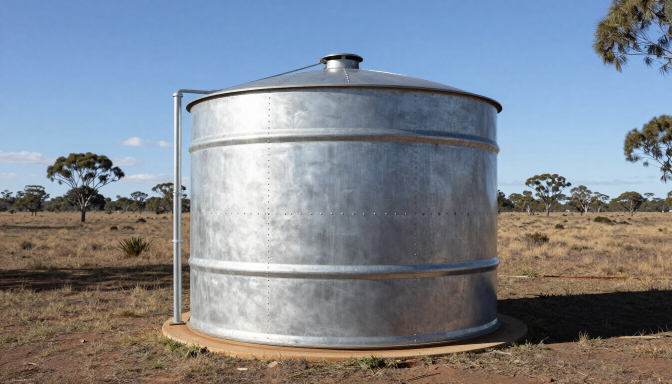 Galvanised steel water tank