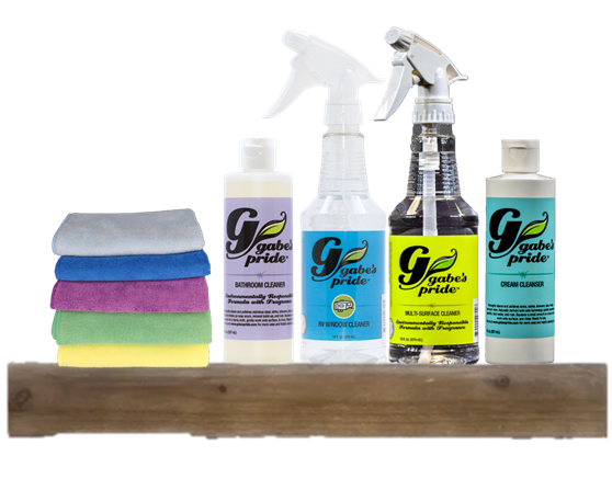 Cleaners on a shelf Cleaners on a shelf