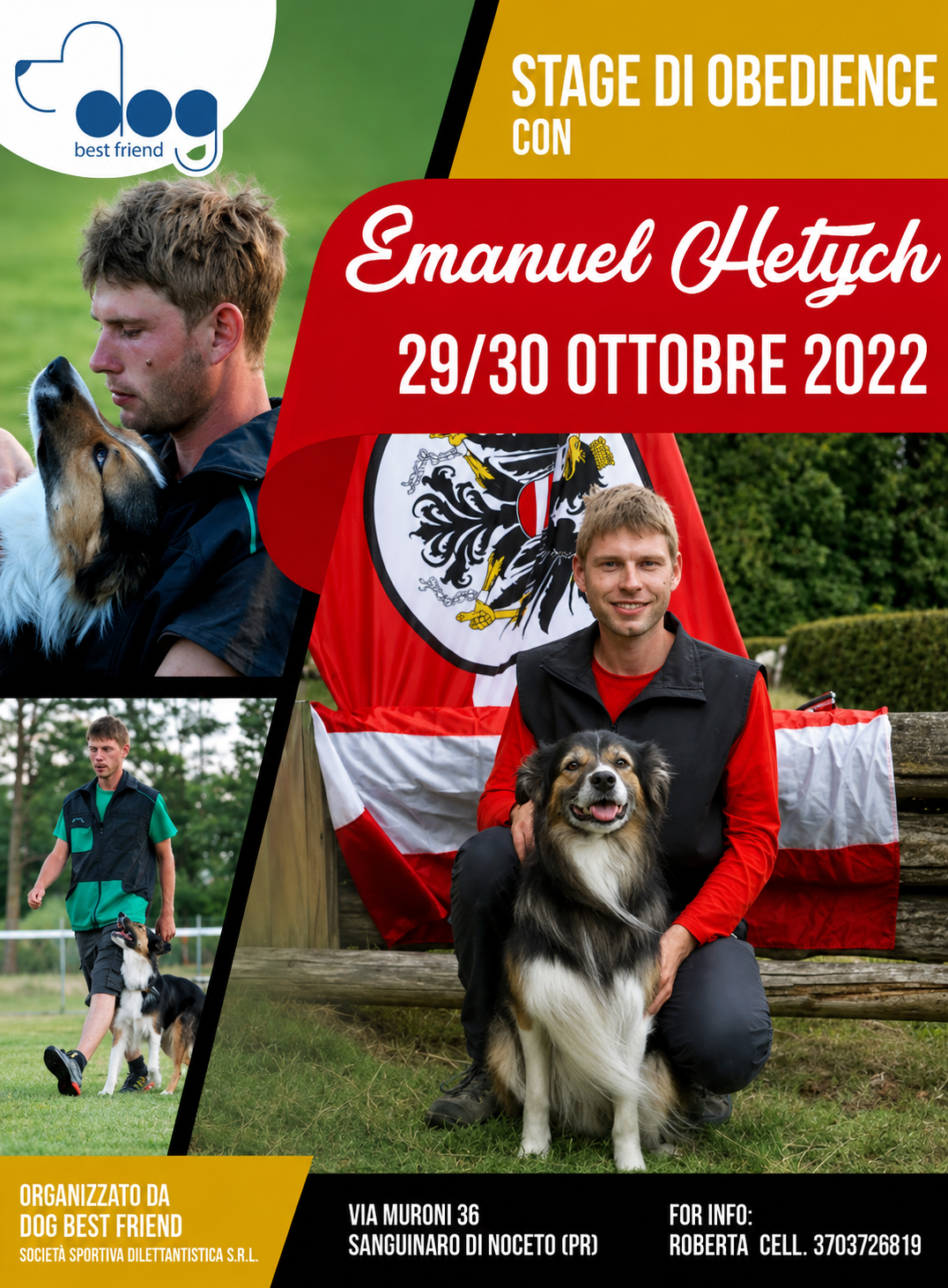 locandina Stage di obedience con Emanuel Hetych