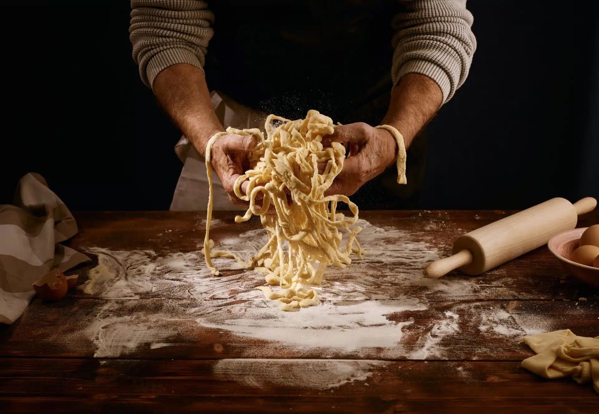 Lavorazione della pasta fresca a Olbia