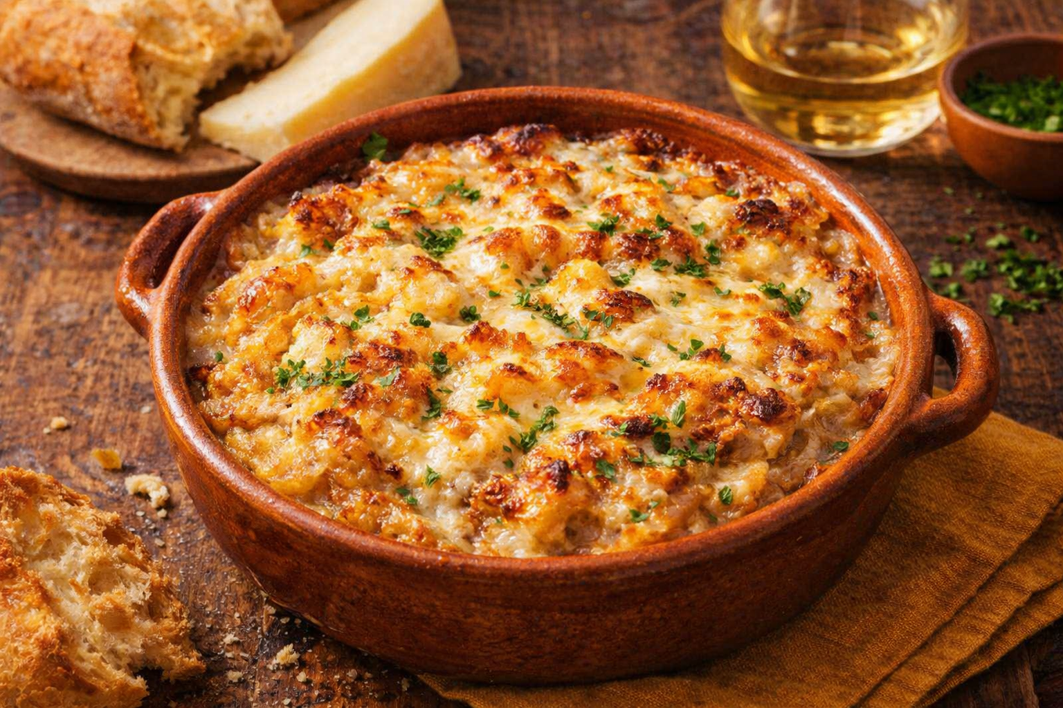 traditional gallurese soup baked bread cheese dish typical of sardinia