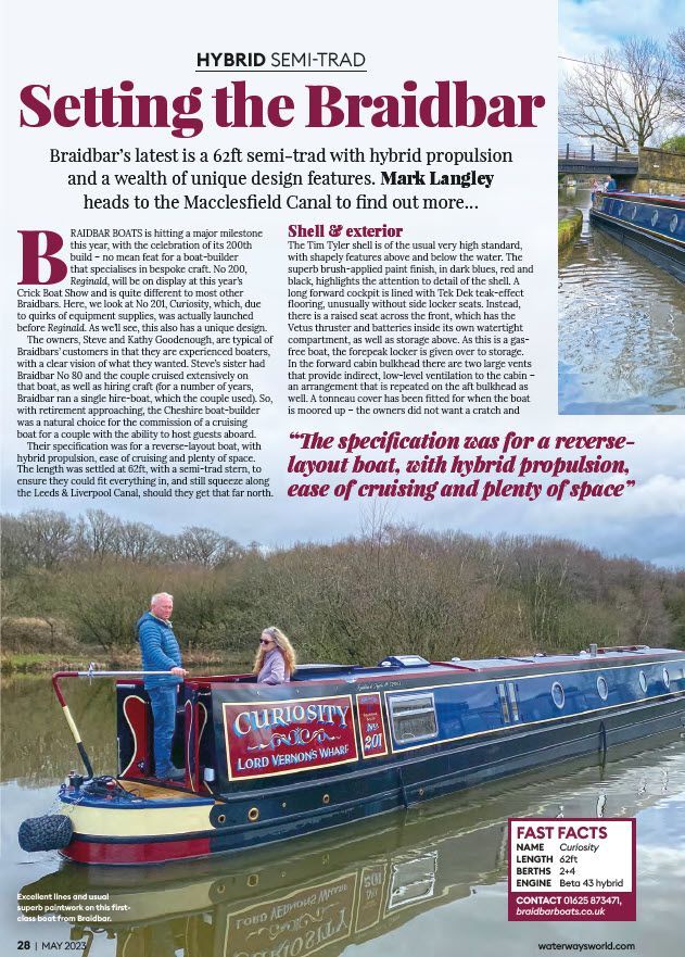Read the Full Waterways World Article Curiosity WW Article