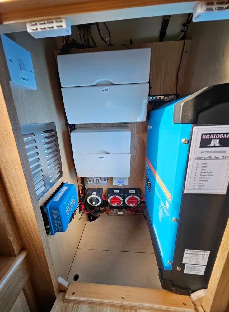 Damselfly electrics cupboard