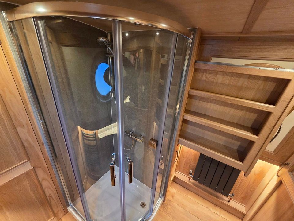 Grand Adventure shower cubicle and airing cupboard