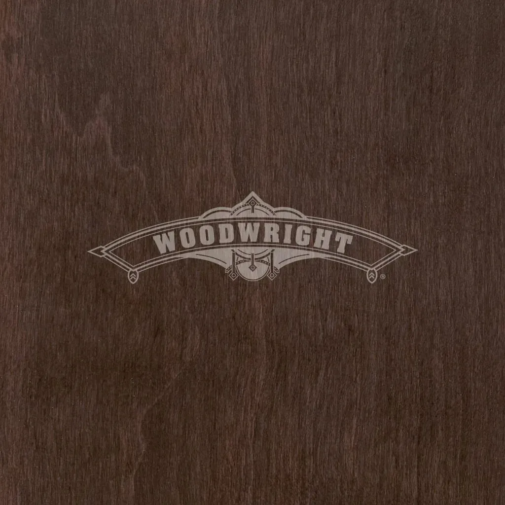 Dark brown wooden surface with the word 