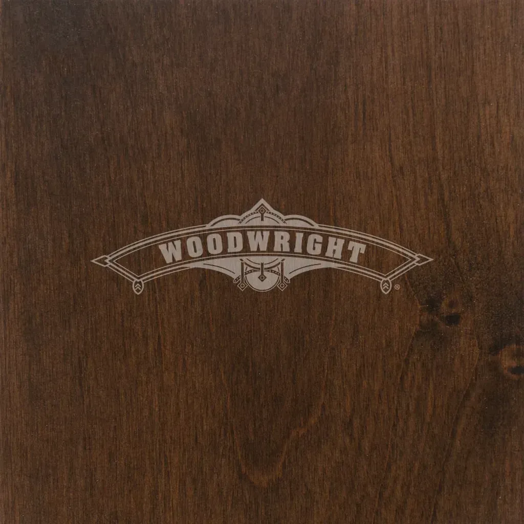Dark brown wood with 