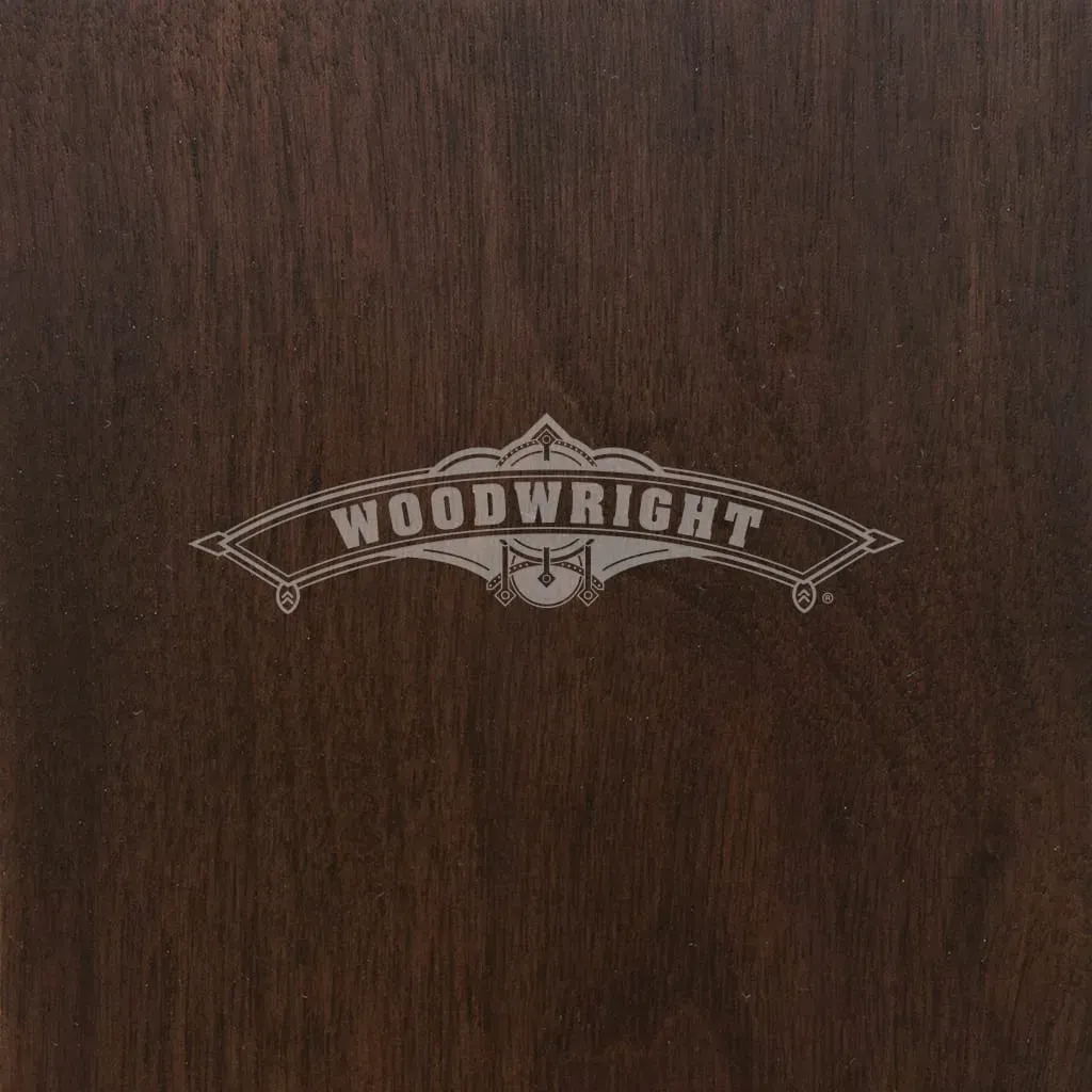 Dark brown wood with 