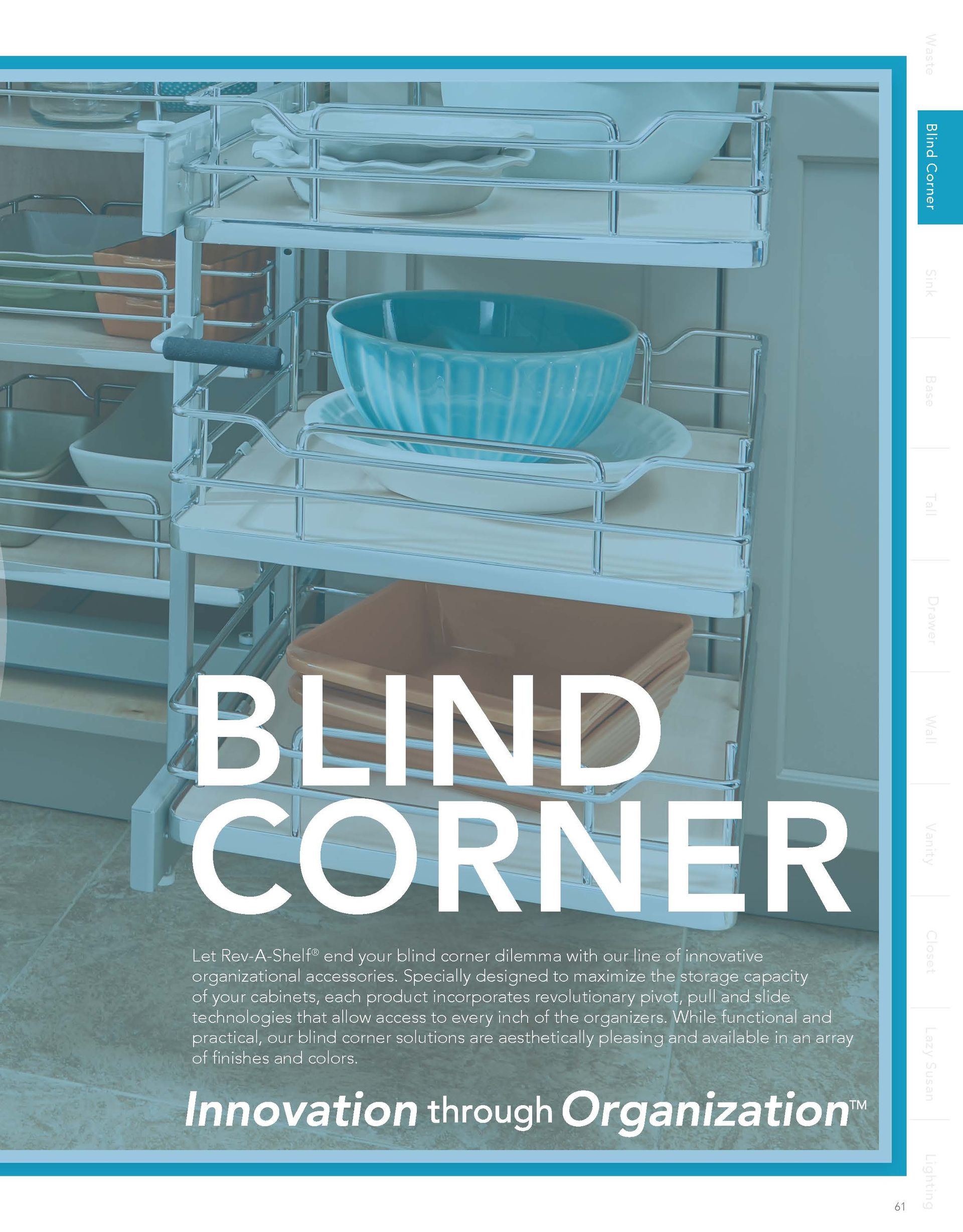 Corner Cabinet Components by Rev-A-Shelf catalog cover