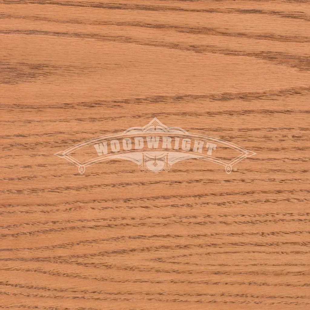 Close-up of reddish-brown wood grain pattern with a 