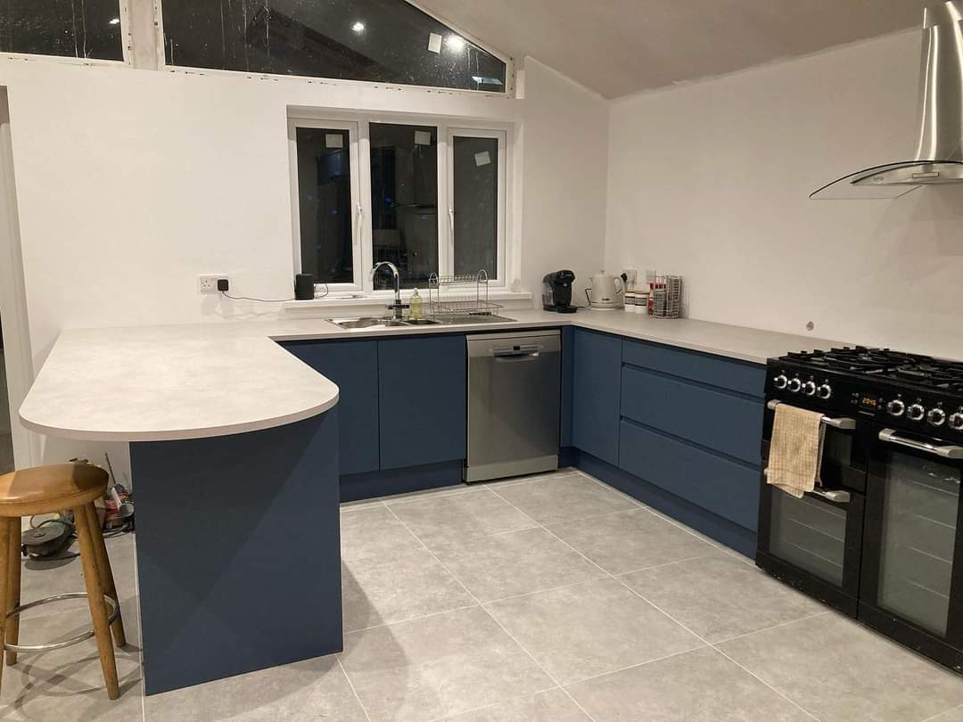 navy kitchen