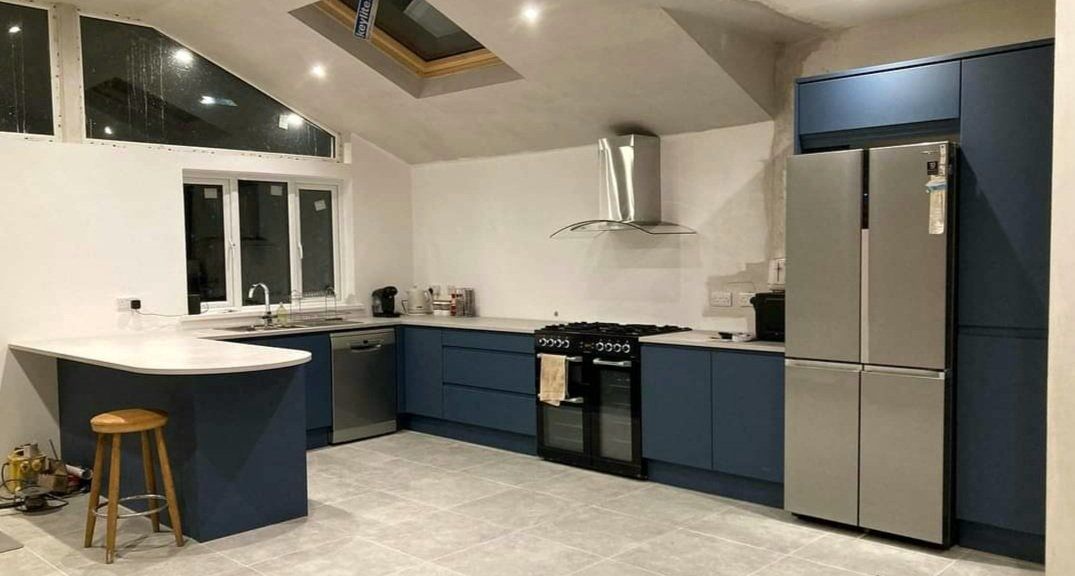 blue navy kitchen