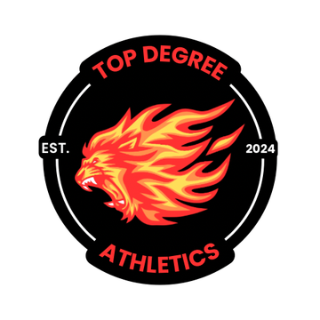 Black and red logo for