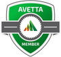Avetta Member badge: green and white shield with road across it and company logo.