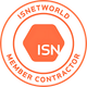 Orange ISN Networld Member Contractor badge with a hexagon and the letters 