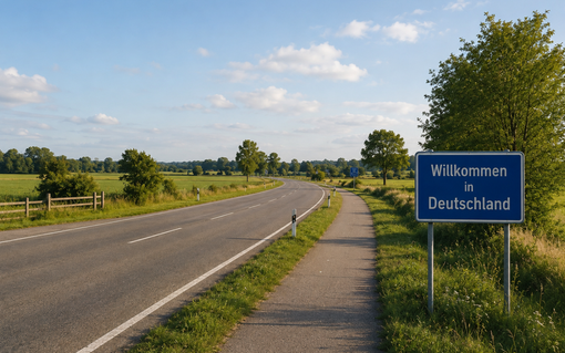 A road with roadsign
