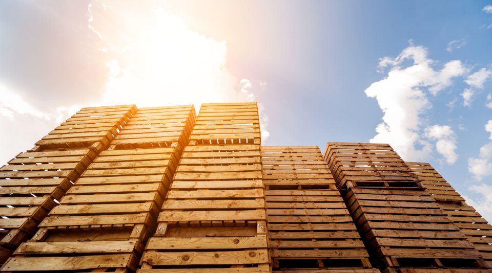Stoccaggio esterno di pallet