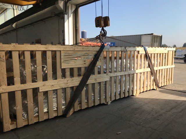 contenitore in legno per merci
