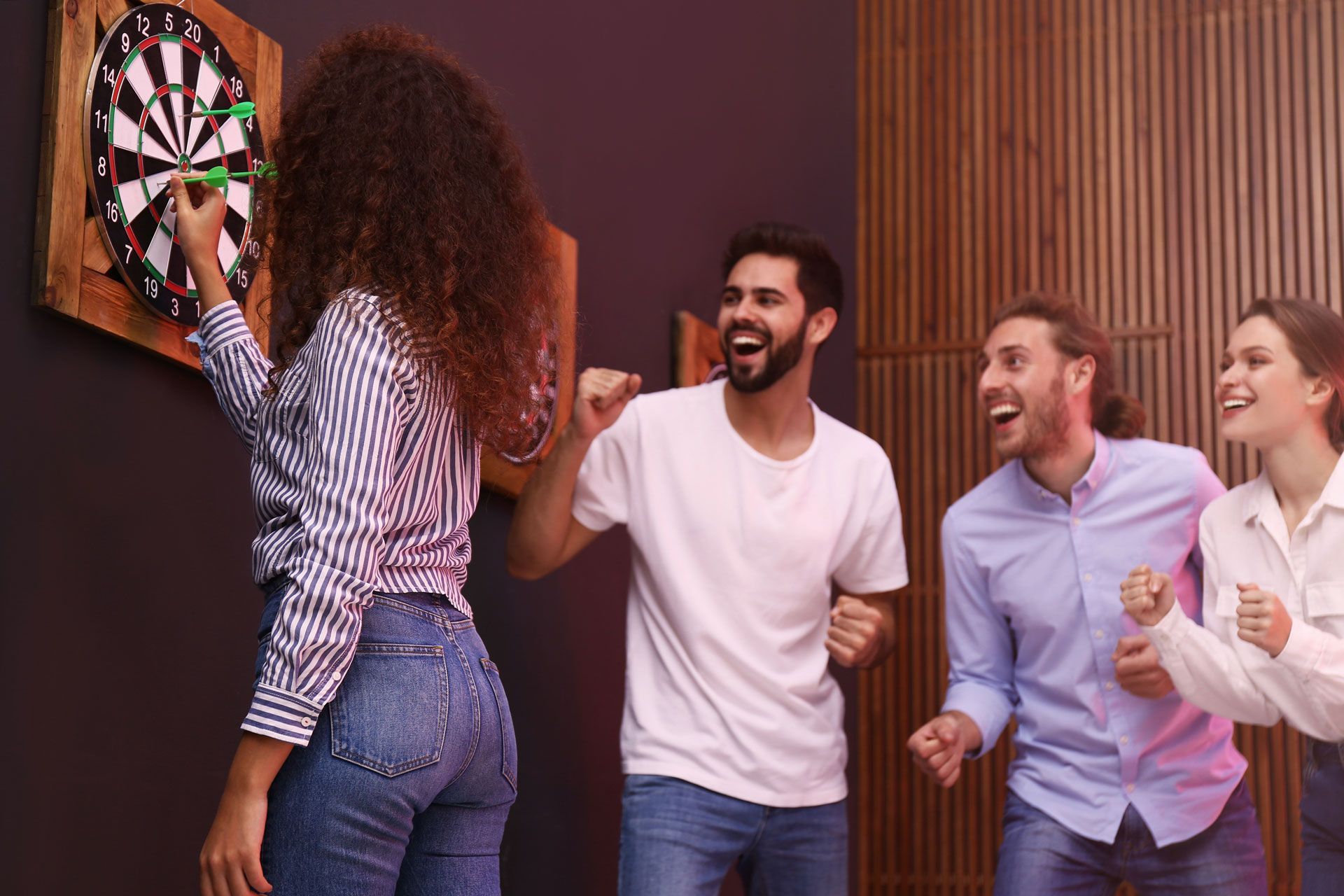 Playing darts