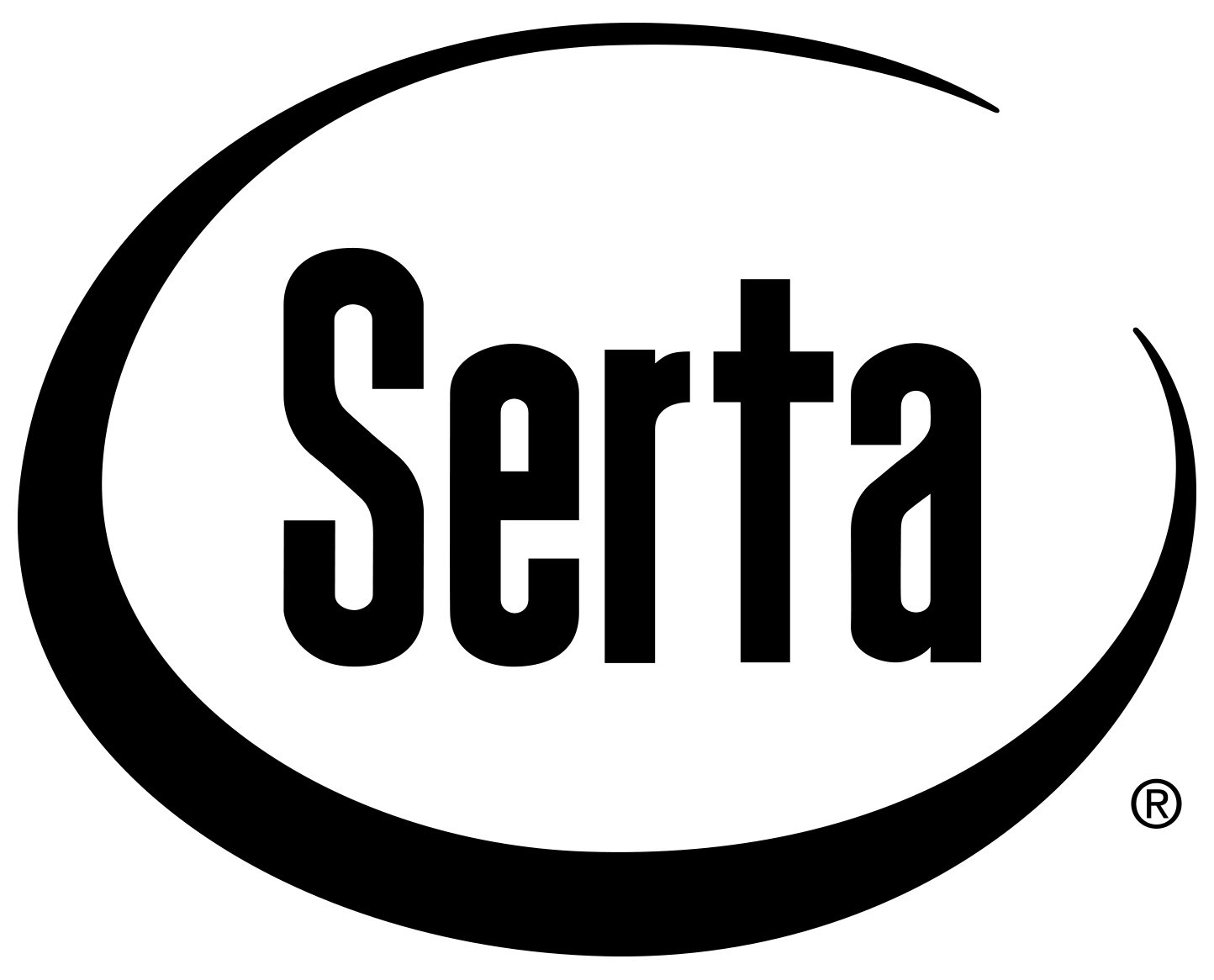 The Serta brand logo, featuring the word 