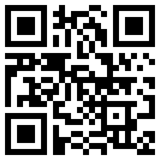Ein schwarz-weißer QR-Code auf weißem Hintergrund