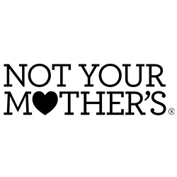 Not Your Mother's logo with heart in place of the word 