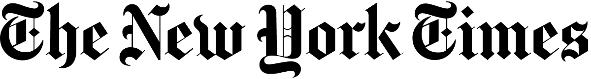 The New York Times logo in black gothic-style lettering on a white background.